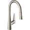Mitigeur de cuisine 200, avec douchette extractible 2 jets aspect acier inox