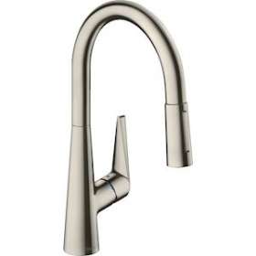 Mitigeur de cuisine 200, avec douchette extractible 2 jets aspect acier inox|Hansgrohe-HA372813800