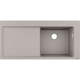 S514-F450 Evier encastré 450 avec égouttoir gris béton|Hansgrohe-HA343314380