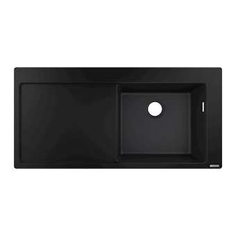 S514-F450 Evier encastré 450 avec égouttoir noir graphite|Hansgrohe-HA343314170