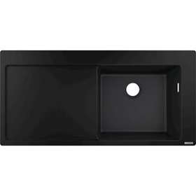 S514-F450 Evier encastré 450 avec égouttoir noir graphite|Hansgrohe-HA343314170