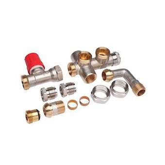 RA-KE corps combine pour bitube, arrivee mur|Danfoss-DFS013G3344