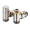 Corps thermostatique + RR équerre M30 Kv réglable 1/2JT-M3/4E Blanc