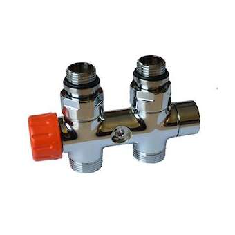 Corps TH connexion centrale bitube droit M30 1/2JT-M3/4E Nickelé|Comap-CMP749045