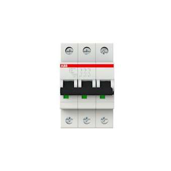 Disjoncteur S203M 3P 6A Courbe C Raccordement à vis - 15KA (3Modules)|ABB-ABB354333