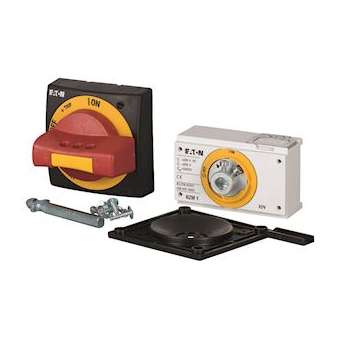 Poignée rotative à commande rompue sur porte, rouge-jaune, taille 1|Eaton industries-EONNZM1-XTVDVR-0