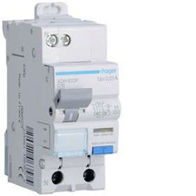 Disjoncteur Différentiel 1P+N 4.5-6kA C-16A 30mA type haute immunité 60Hz|Hager-HAGADH823F