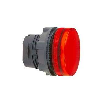 Harmony XB5 - tête voyant lumineux DEL - D22 - strié - rouge|Schneider Electric-SCHZB5AV043S