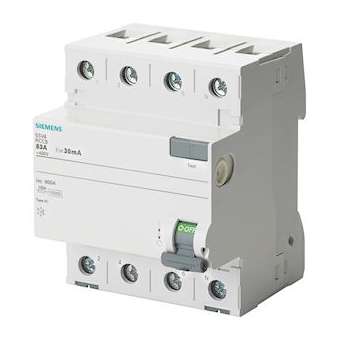 Inter.diff 4P, type AC, In: 25 A, 300 mA, Un AC: 400 V|Siemens Industries et Infrastructures-SIE5SV4642-0