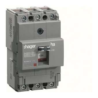 Disjoncteur boîtier moulé x160 3P 25kA 100A|Hager-HAGHHA100H