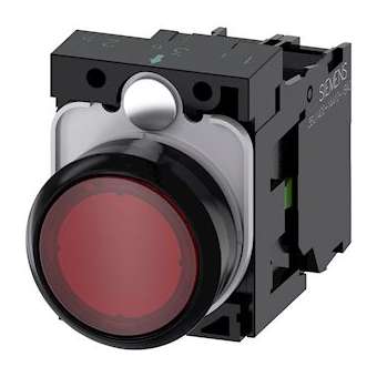 BOUTON-POUSSOIR LUMINEUX, ROUGE|Siemens Industries et Infrastructures-SIE3SU1102-0AB20-1BA0