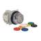Harmony 9001K - bouton-poussoir - choix 7 couleurs - D30 - à imp.affleurant -1O|Schneider Electric-SCH9001KR1UH13