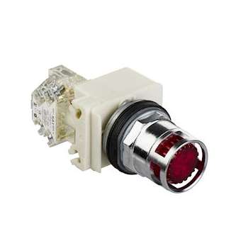 Harmony 9001K - bouton-pous. lum.- rouge - D30 - à imp. affleurant - 24V - 1OF|Schneider Electric-SCH9001K3L35LRRH13
