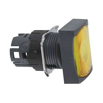 Harmony ZB6 - tête rect. pour bouton-poussoir lumineux - D16mm - jaune|Schneider Electric-SCHZB6DW5
