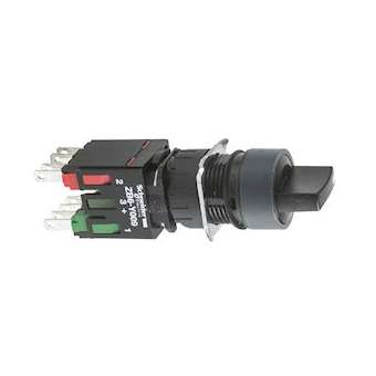 Harmony XB6 - bouton tournant - D16mm - à manette - 2 positions - 1F - noir|Schneider Electric-SCHXB6AD221B
