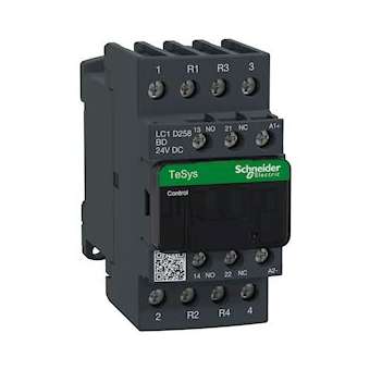 TeSys LC1D - contacteur - 4P (2F+2O) - AC-1 440V - 40A - bobine 24Vcc|Schneider Electric-SCHLC1D258BD