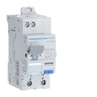 Disjoncteur Différentiel 1P+N 4.5kA C-10A 30mA type AC 60Hz|Hager-HAGADC817F
