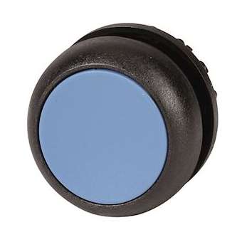 Bouton-poussoir, plat, bleu, à rappel|Eaton industries-EONM22S-D-B
