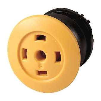Bouton-poussoir coup de poing, jaune, sans verrine, à accrochage|Eaton industries-EONM22S-DRP-Y-X