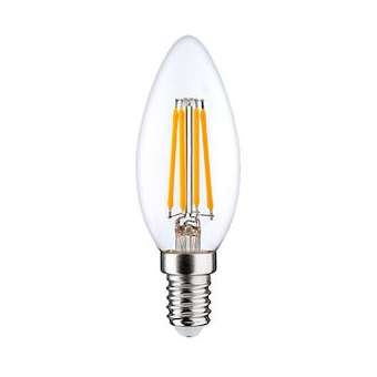Lampe flamme C45 E14 Filament LED 4W 2700K 450lm, Cl.énerg.E, 15000H, claire|Aric-ARI20055