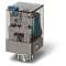 Relais industriel undécal 3RT 10A 12V DC, bouton test et indicateur mécanique|Finder-FID601390120040
