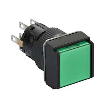 Harmony XB6 - bouton-pous. lum. - D16mm - à imp. affleurant - 2OF - 24V - vert|Schneider Electric-SCHXB6ECW3B2P