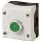 Bouton-poussoir, 1F+1O, plat, vert, montage en saillie|Eaton industries-EONM22-D-G-X1-KC11-I