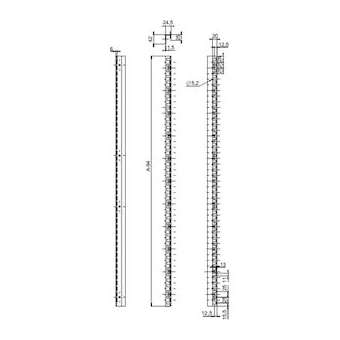 Spacial SM - 2 profilés adaption verticaux avant - 2000mm|Schneider Electric-SCHNSYSMVR20