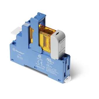 Interface 1RT 10A 24V DC sensible, étrier plastique, bornes à cage|Finder-FID483170240050SPA