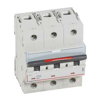 Disjoncteur DX³ 36kA arrivée haute/départ bas vis 3P 25A - courbe C - 4,5 mod|Legrand-LEG410023