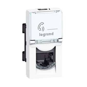 Prise RJ45 catégorie5e FTP Mosaic 1 module - blanc|Legrand-LEG076552