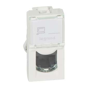 Prise RJ45 catégorie5e UTP Mosaic 1 module - blanc|Legrand-LEG076551