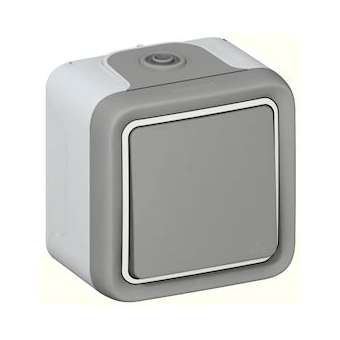 Interrupteur ou va-et-vient Plexo complet apparent - Gris - blister|Legrand-LEG069968