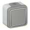Interrupteur ou va-et-vient Plexo complet apparent - Gris - blister