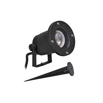 ASTER - Proj. Ext. IP65 IK07 GU10, basc., noir, a/lpe LED 6W 3000K 470lm incl.|Aric-ARI50205