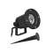 ASTER - Proj. Ext. IP65 IK07 GU10, basc., noir, a/lpe LED 6W 3000K 470lm incl.
