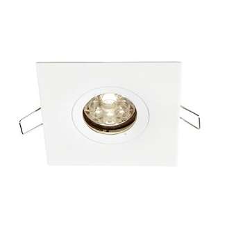 Spot BE BEST DESIGN GU10 carré fixe, blanc mat IP65|Europole-POL246534