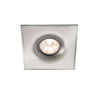 Spot BE BEST DESIGN GU10 carré fixe, alu brossé IP65|Europole-POL246533