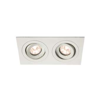 Spot BE BEST DESIGN GU10 rectangle 2 têtes orientable, blanc IP65|Europole-POL246550