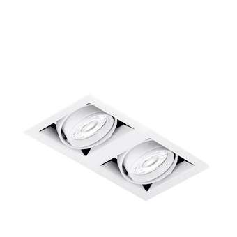 EDLM - Encastré orientable cardan 2 postes GU10 BM|Aurora-ABIENMGU102MW