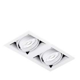 EDLM - Encastré orientable cardan 2 postes GU10 BM|Aurora-ABIENMGU102MW