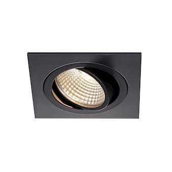 NEW TRIA 77, carré, LED, noir, 9,1W 3000K 38DEG alim et clips ressorts inclus|SLV-DC5113910
