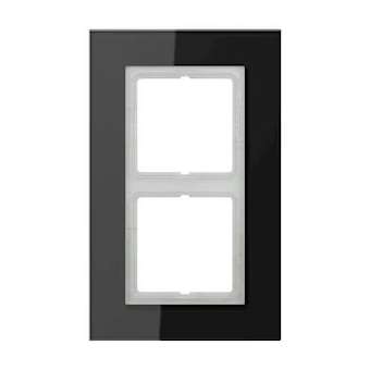 Cadre 2 postes / LS PLUS Verre Noir|Jung france-IUNLSP982GLSW