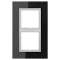 Cadre 2 postes / LS PLUS Verre Noir|Jung france-IUNLSP982GLSW