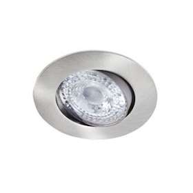 K8 - Encastré, basc. 20DEG, nickel, LED intég. 8W 3000K 680lm, UGR 22, dimmabl|Aric-ARI50536