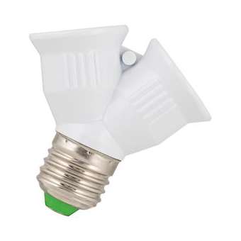 Douille/Adapteur E27 Vers 2Xe27 Blanc|Bailey-BIY140913