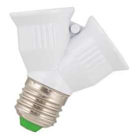 Douille/Adapteur E27 Vers 2Xe27 Blanc|Bailey-BIY140913