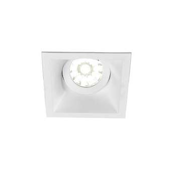 Spot DECO GU10 carré 1 tête orientable, blanc mat IP20|Europole-POL26851
