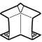 Angle intérieur Variasouple pour moulure Keva 20mmx10mm - PVC Blanc Artic|Planet wattohm-PLW11402