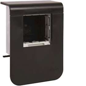 Support d'appareillage 45x45 pour plinthe SL20055 noir|Hager-HAGSL200559709011